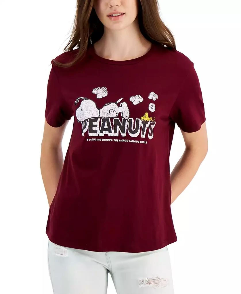 Peanuts Juniors' Snoopy Logo T-Shirt 1