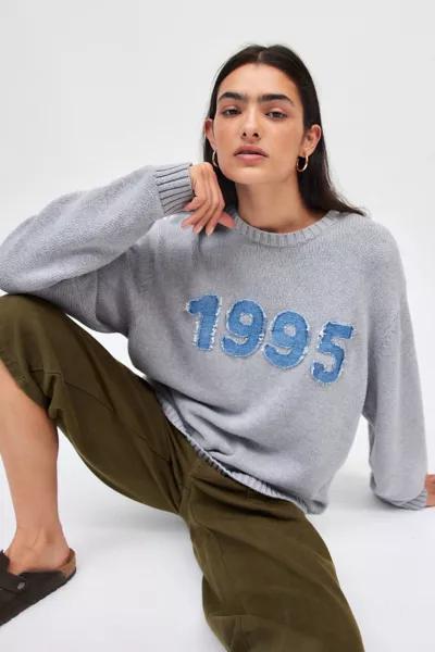 Urban Renewal ReMADE By UO 1995 Denim Patch Sweater
