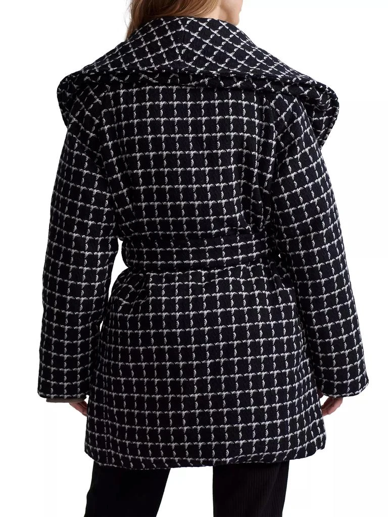 Varley Milla Checked Wool Wrap Jacket 7