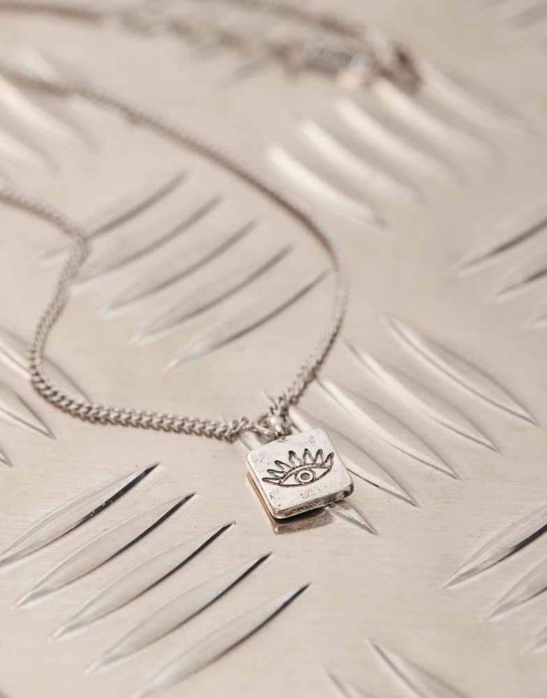 CLASSICS 77 Classics 77 all seeing eye square pendant chain necklace in silver
