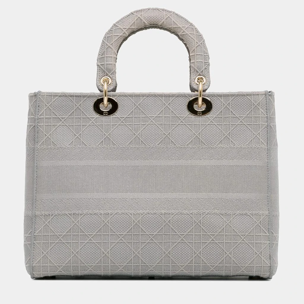 Dior Dior Grey Large Canvas Cannage Lady D Lite 3