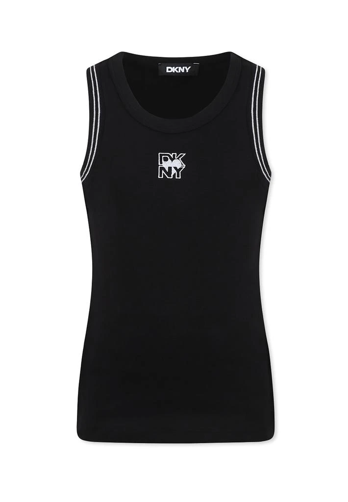 DKNY Black Tank Top For Girl With Logo. 1