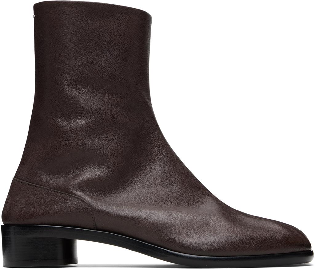 MAISON MARGIELA Brown Tabi Ankle Boots