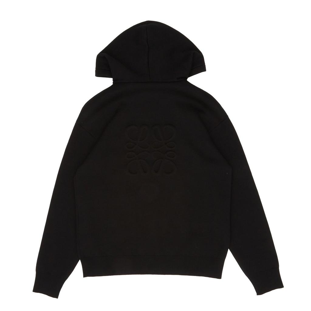 【関税&送料込】Loewe Anagram Zip Hoodie Anagram zip-up hoodie in wool Black - LOEWE