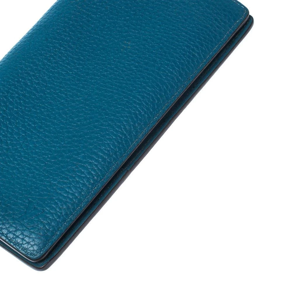 Louis Vuitton Louis Vuitton Blue Taurillon Leather Brazza Wallet 11