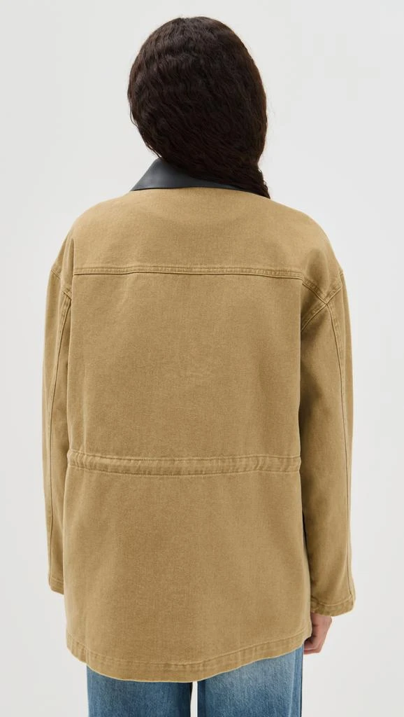 Pixie Market Faux Leather Collar Barn Jacket 2