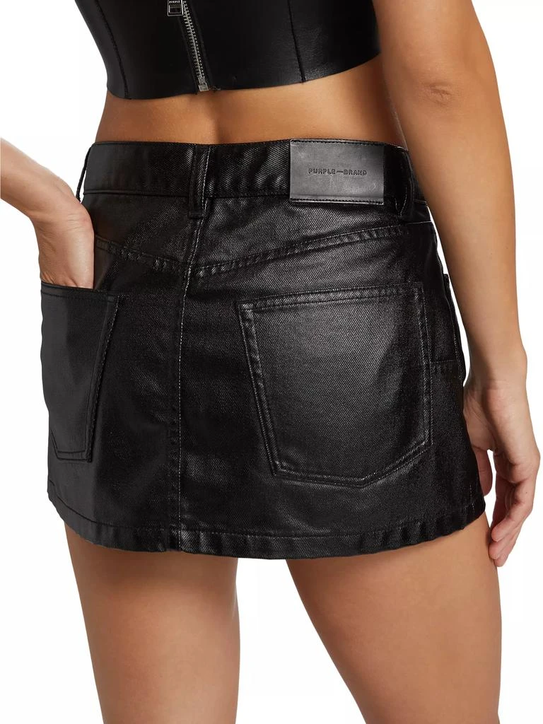 Purple Brand Faux Leather Miniskirt 6