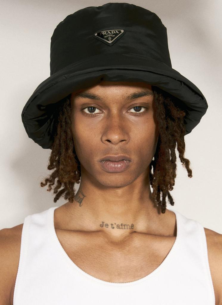 PRADA　Re-Nylon　Gabardine and wool cap Shop Re-Nylon Gabardine And Wool Cap on Sale at BeyondStyle