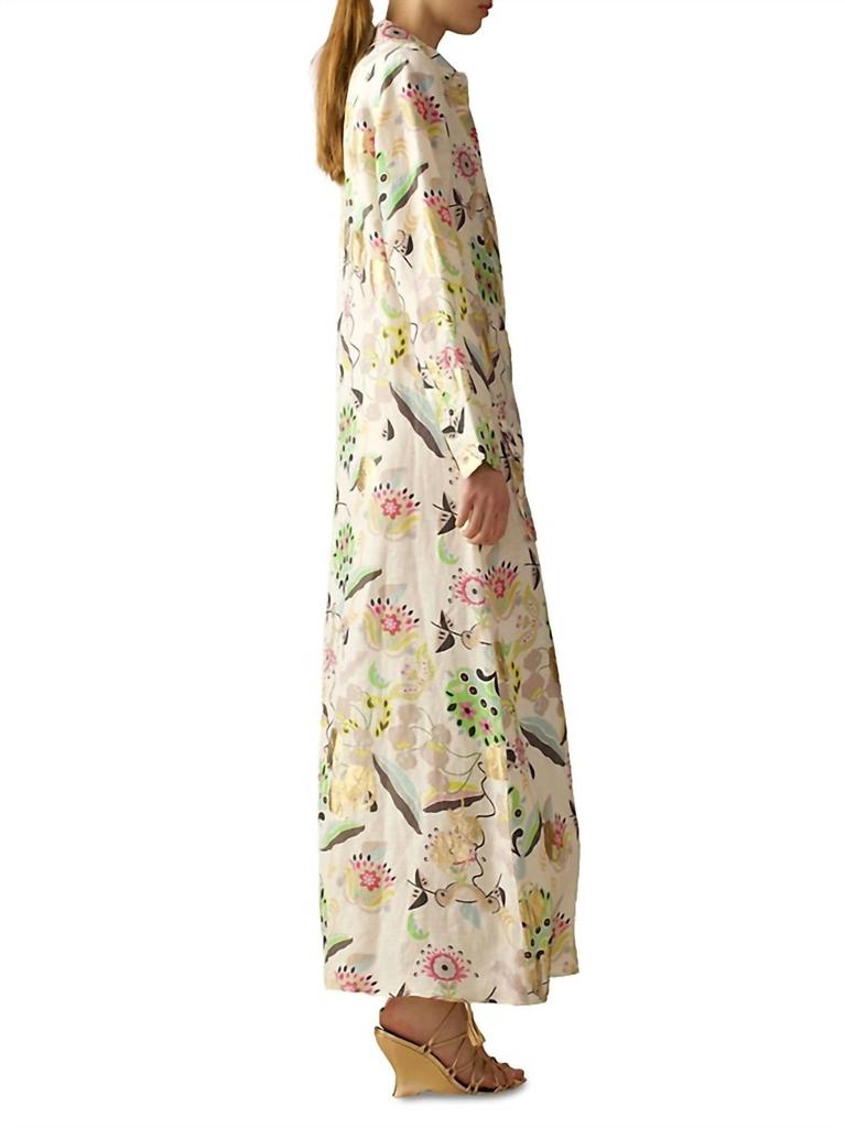 Cynthia Rowley Cynthia Rowley - Silk Linen Floral Shirt Dress