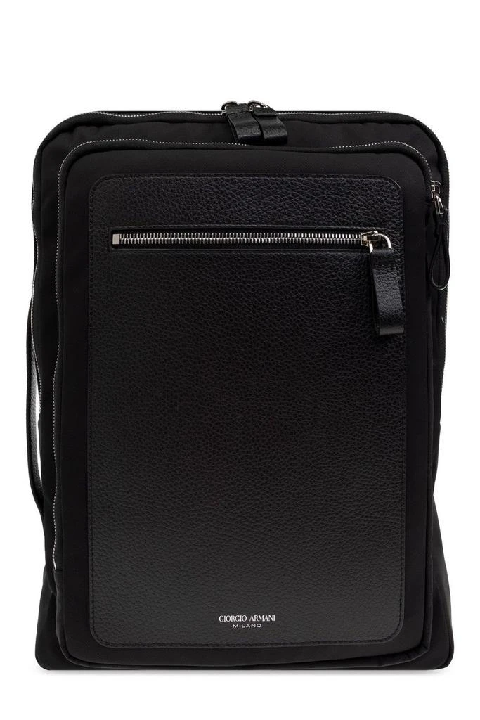 Giorgio Armani Giorgio Armani Logo Printed Zipped Backpack 1