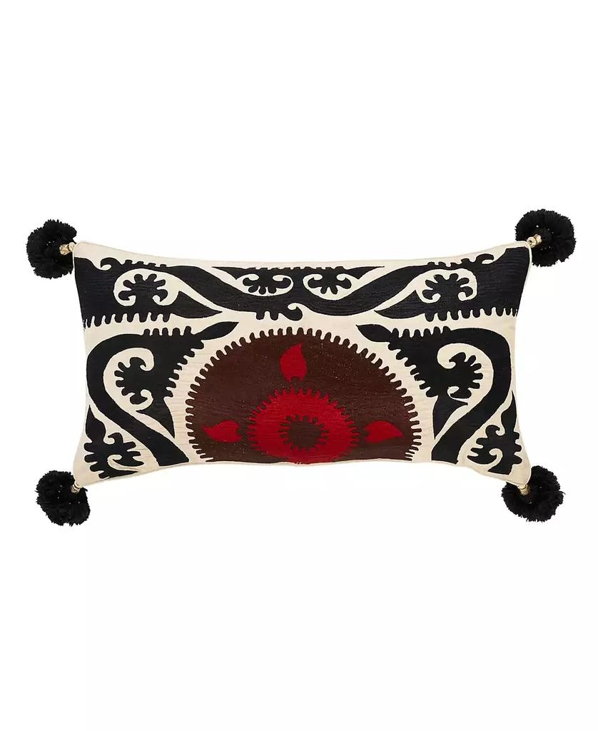 IHI Home Suzani Embroidery Decorative Throw Pillow Covers, 14"x 28", Set of 2