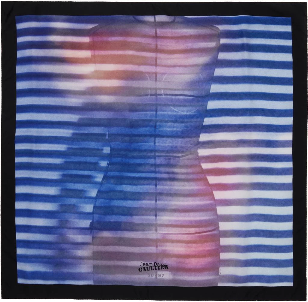 Jean Paul Gaultier Blue 'The Air' Scarf 1