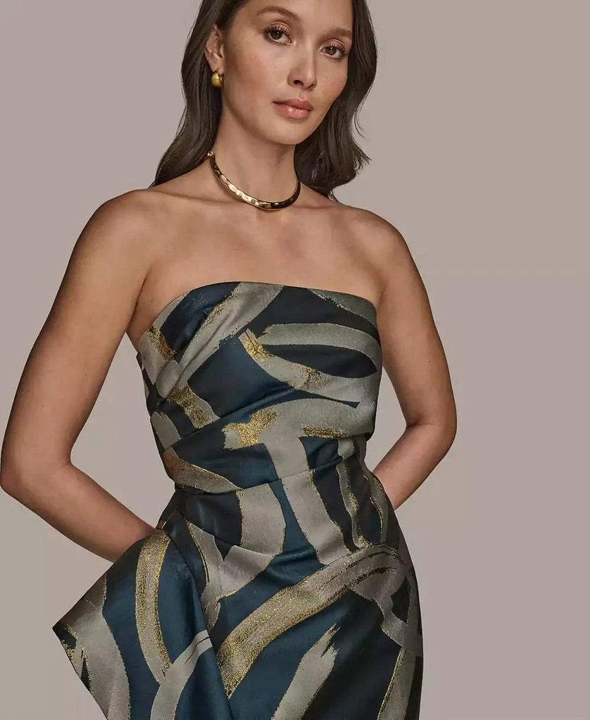 Donna Karan Women's Metallic-Print Strapless Gown 5