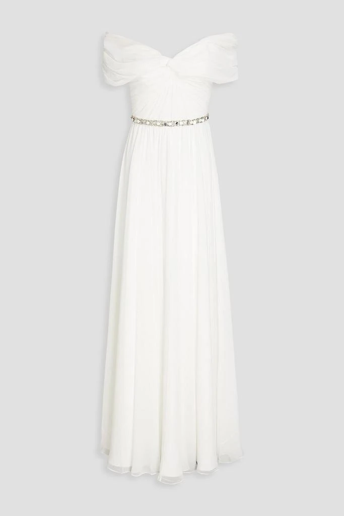 Jenny Packham Crystal-embellished chiffon bridal gown 1