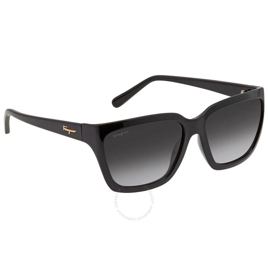Salvatore Ferragamo Salvatore Ferragamo Grey Rectangular Ladies Sunglasses SF1018S 001 59 3