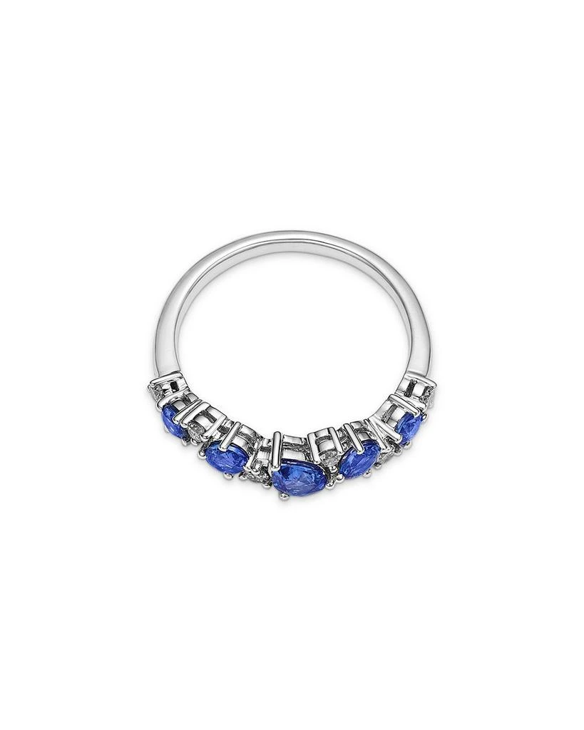 Bloomingdale
s Fine Collection Sapphire
Diamond Band Ring in 14K White Gold 3