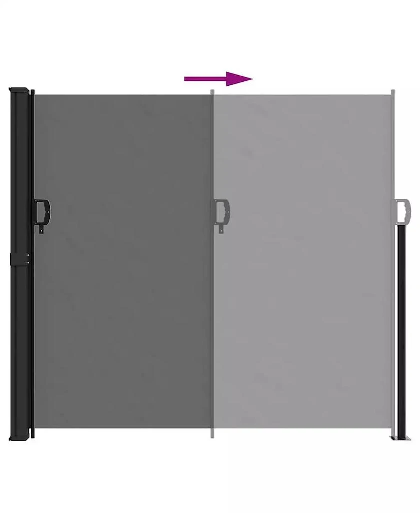 vidaXL Retractable Side Awning Anthracite 5