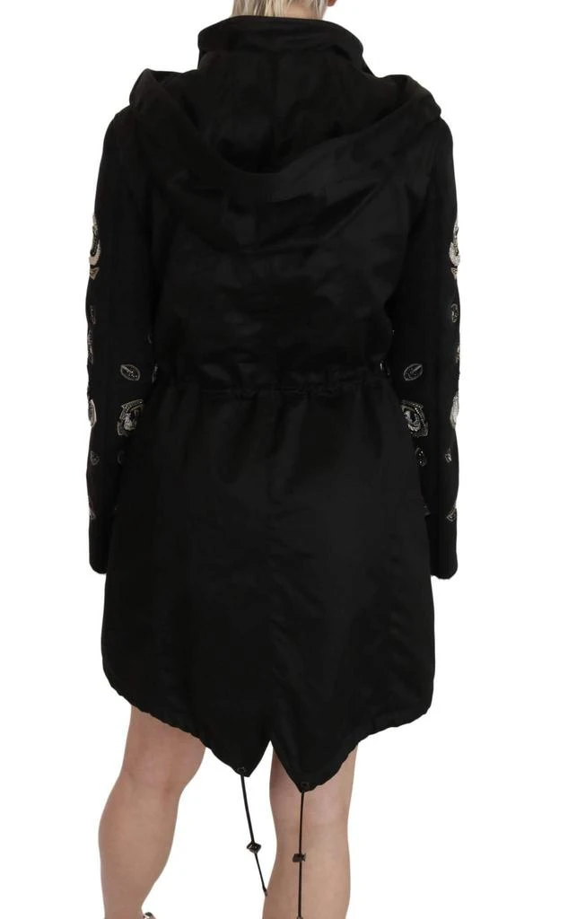 John Richmond John Richmond Floral Sequined Beaded Hooded Jacket Coat 2