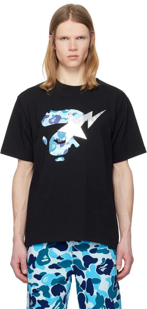 Bape Black ABC Camo Ape Face STA T-shirt 1
