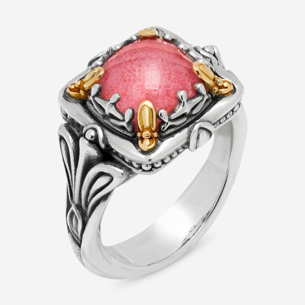 Konstantino Konstantino Gen K Sterling Silver and 18K Yellow Gold Tulite Doublet Ring sz 6 DKJ936-548 S6