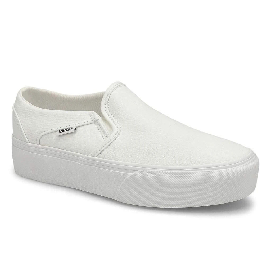 Vans Asher VN0A3WMM0RG Sneakers Womens 6.5 White Slip On Platform Shoes GBNC474 1