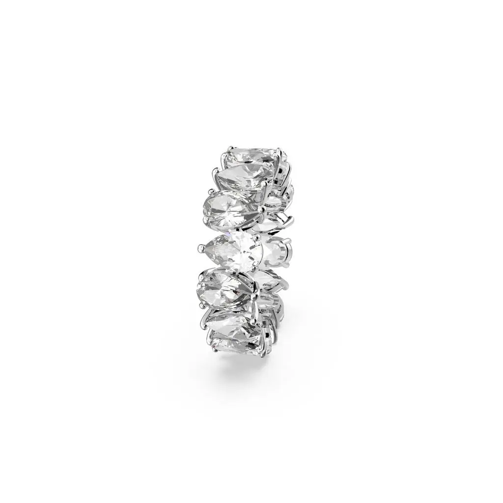 Swarovski Matrix vittore ring drop cut white rhodium plated 4