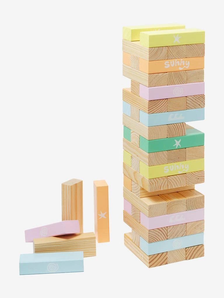 Sunnylife Sunnylife Kids Pool Side Giant Jumbling Tower in Multicolour (45cm) 2