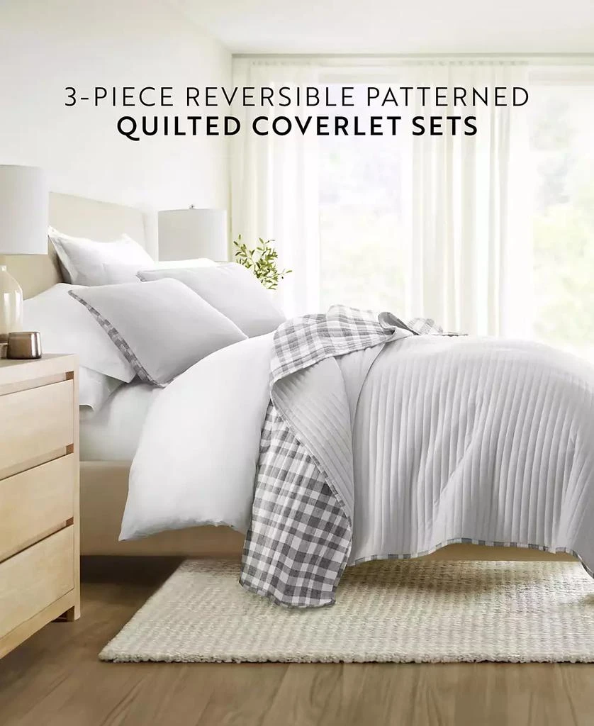 IENJOY HOME Watercolor Plaid Reversible 2-Pc. Quilt Set 2
