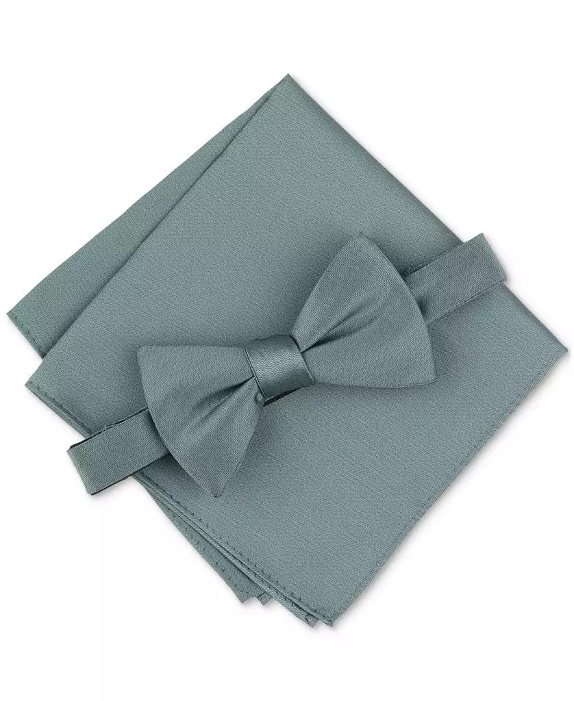 Alfani Men's Textured Bow Tie & Pocket Square Set, Created for Macy's