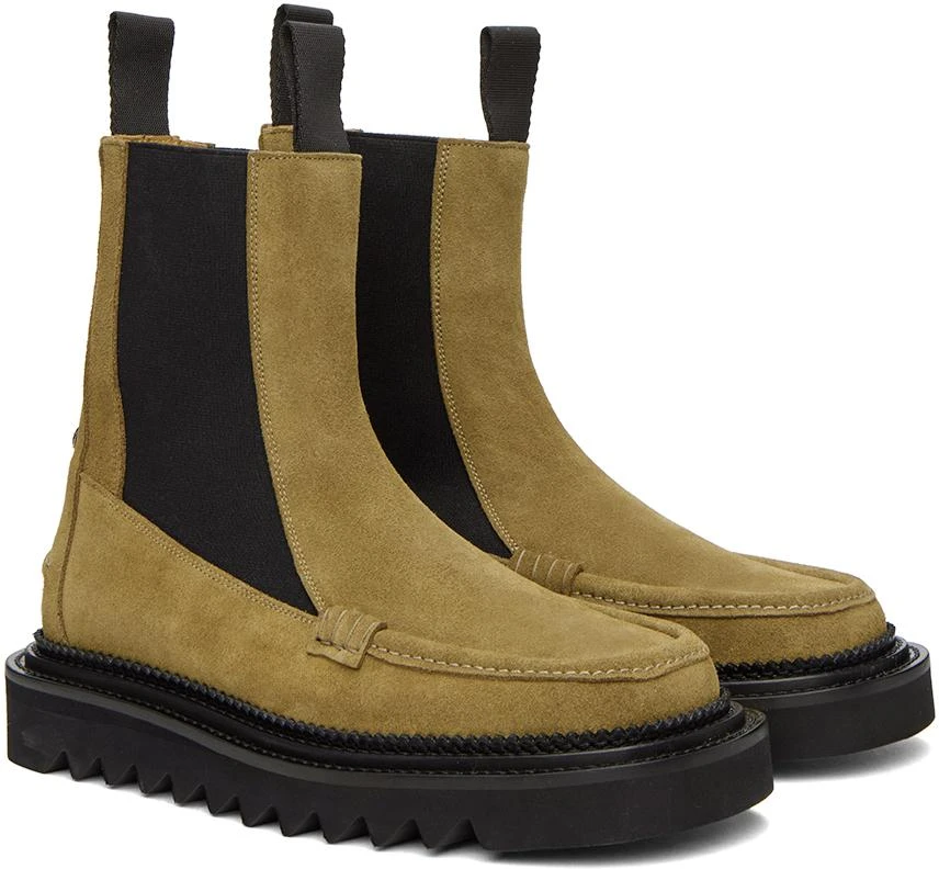 Toga Virilis Khaki Suede Chelsea Boots 4