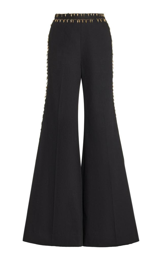 Cucculelli Shaheen Cucculelli Shaheen - Gilded Thorns Cotton Twill Pants - Black - US 6 - Moda Operandi