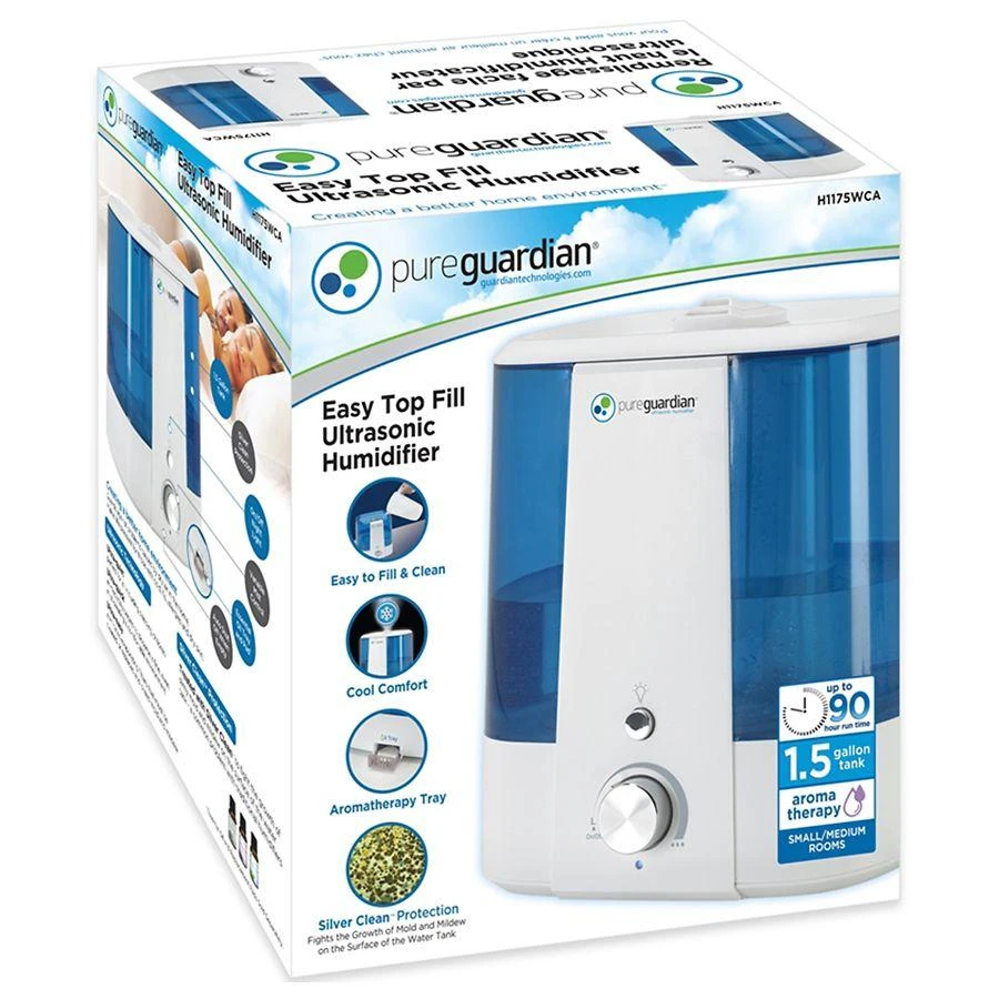 PureGuardian Top Fill Ultrasonic Cool Mist Humidifier with Aroma Tray 1