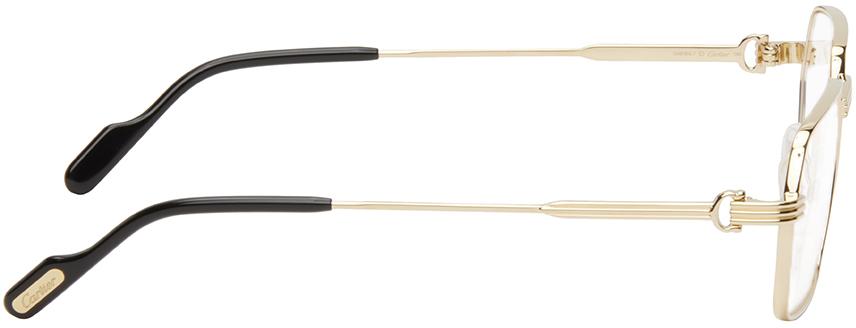 Cartier Gold Rectangular Glasses