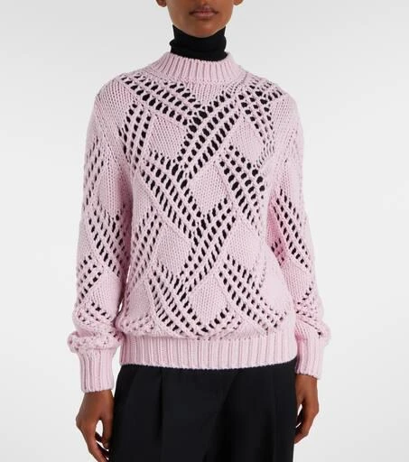 Jil Sander Lace-trimmed virgin wool sweater 6