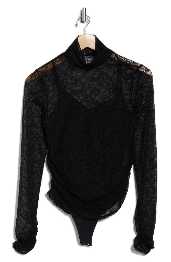 SIMKHAI Zurie Lace Combo Turtleneck Bodysuit 3