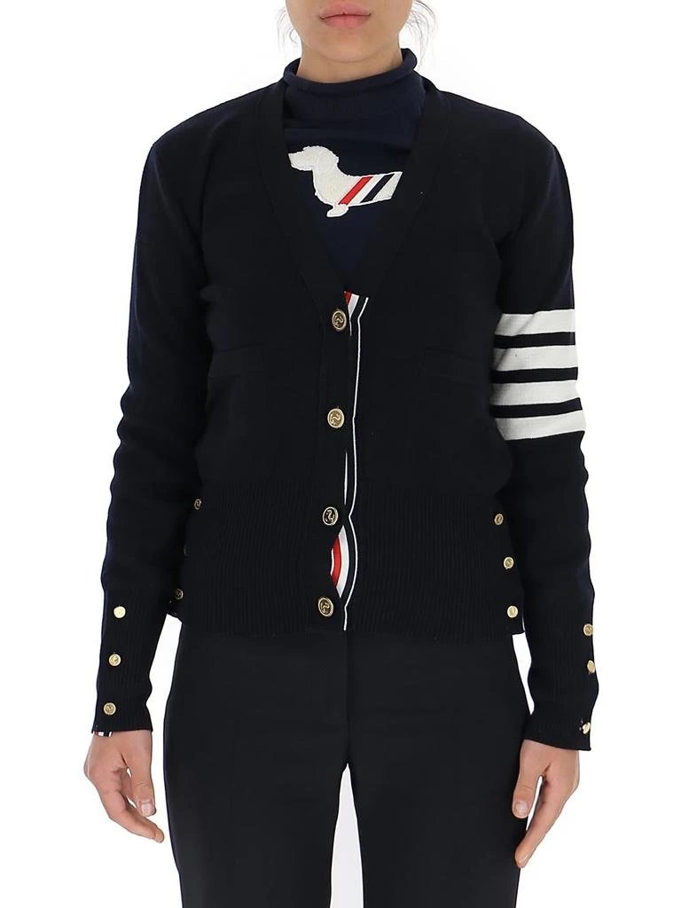Thom Browne Thom Browne 4-Bar Stripe Knitted Cardigan from Cettire