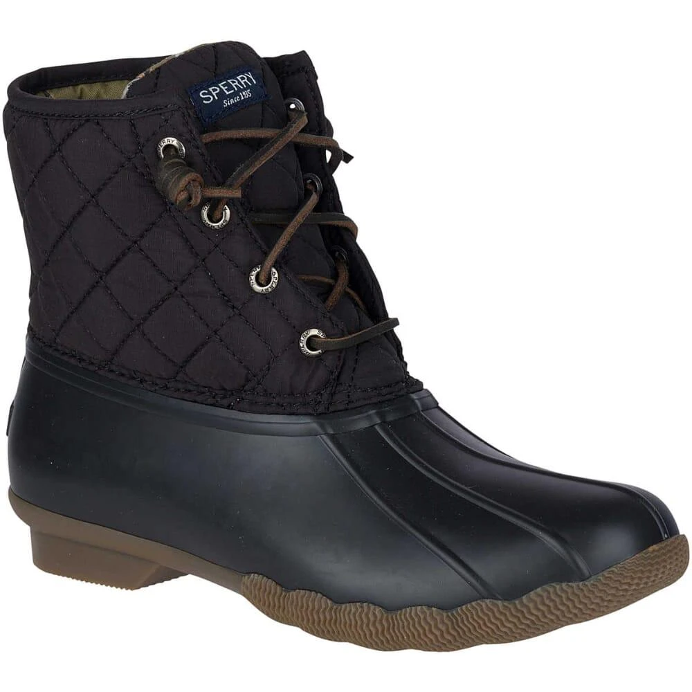 Sperry Sperry Saltwater Quilted Duck Boot Black  STS94063 Women's 2