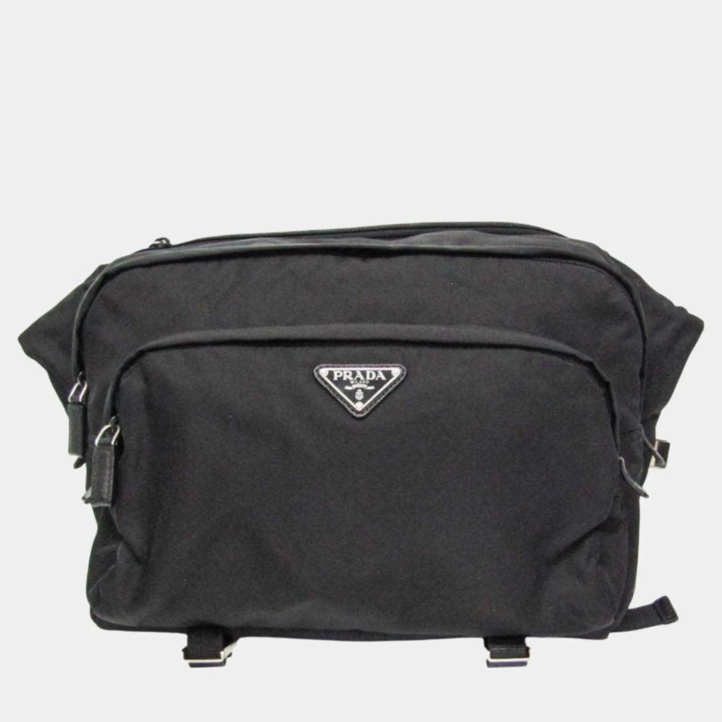 Prada Prada Black Nylon Tessuto Shoulder Sling Bag 1