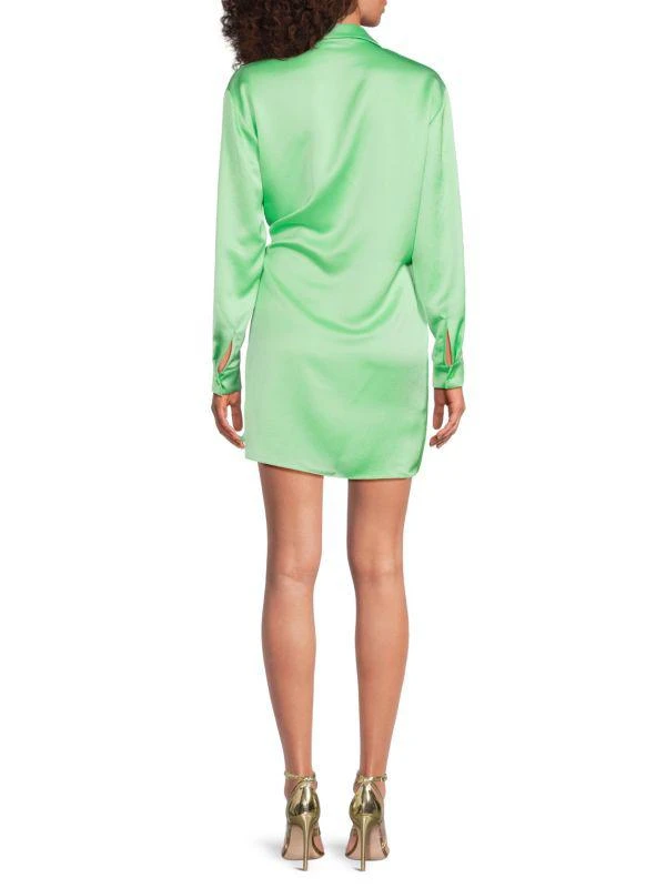 BCBG Satin Mini Wrap Dress 2