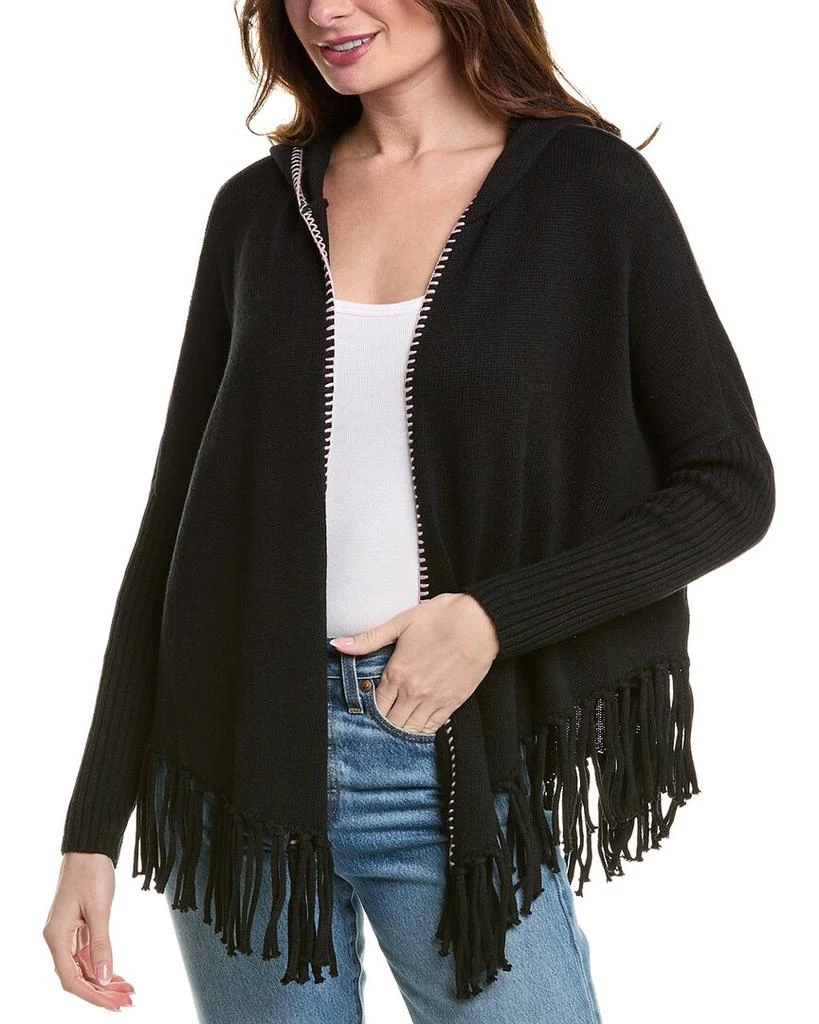 Johnny Was Petite The Fringe Open Linen-Blend Poncho 1