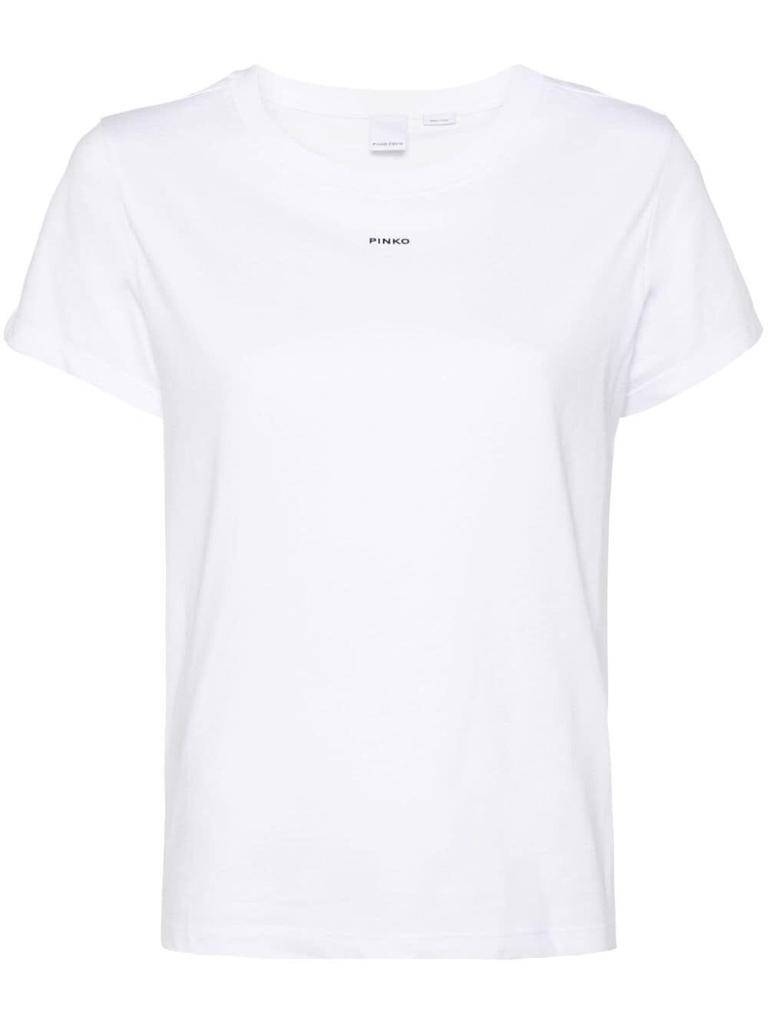 PINKO Mark cotton blend t-shirt with combined top - T-Shirts