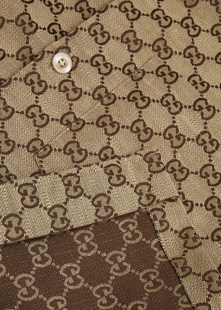 Gucci GG-jacquard linen-blend shirt 5