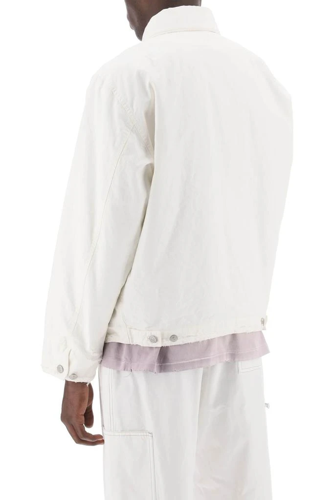 MM6 distressed cotton canvas jacket 3