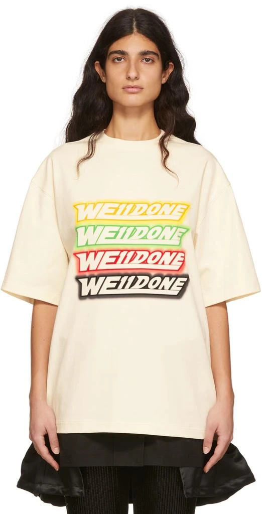 We11done Off-White Cotton T-Shirt 1