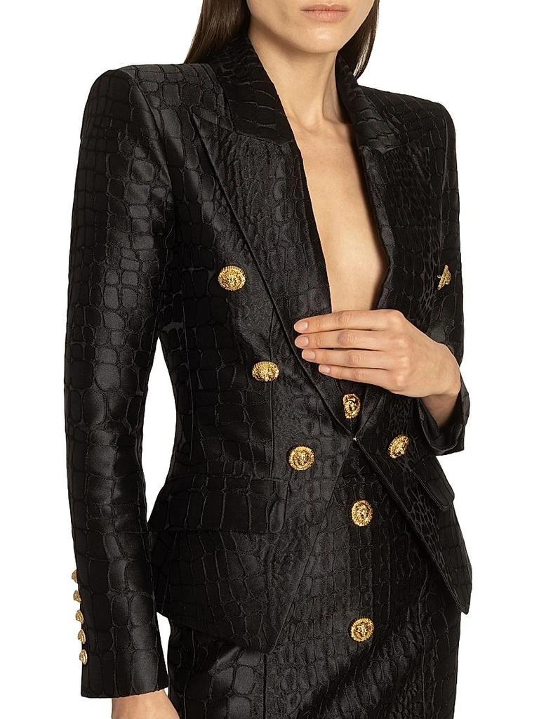 Balmain Croc-Embossed Jacquard Jacket 6