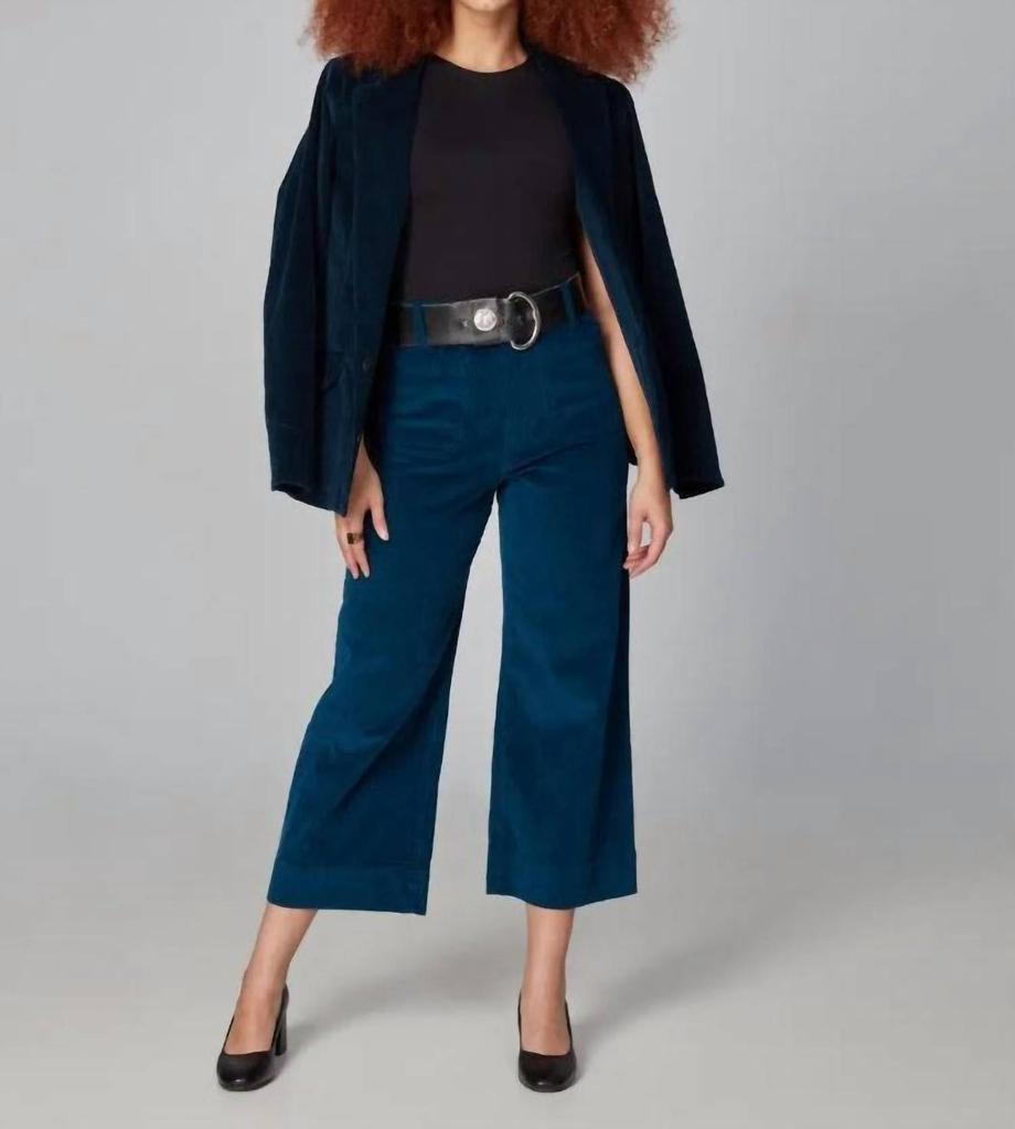 Lola Hats Lola Hats - Colette High-Rise Cropped Wide Leg Corduroy Pant