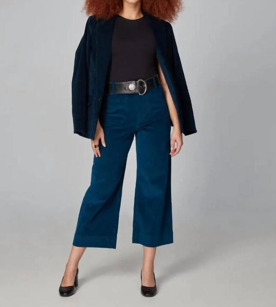 Lola Hats Monaco Corduroy Blazer In Ensign Blue 1
