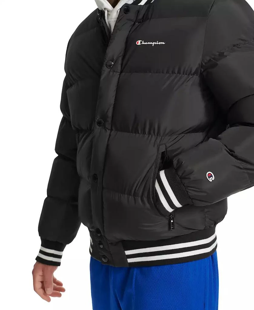CHAMPION Men's Quilted Full-Zip Varsity Puffer Jacket 4