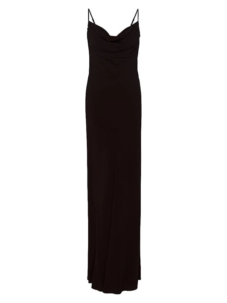 chinese dress ladies Vintage 1930s Blue Crepe Chiffon Bias Cut Maxi Dress – ThisBlueBird main image 0
