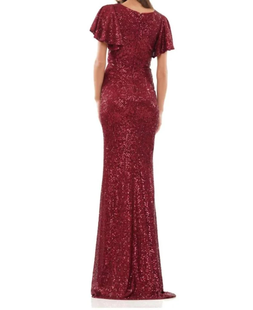 COLORS DRESS Ellen Gown In Burgundy 2